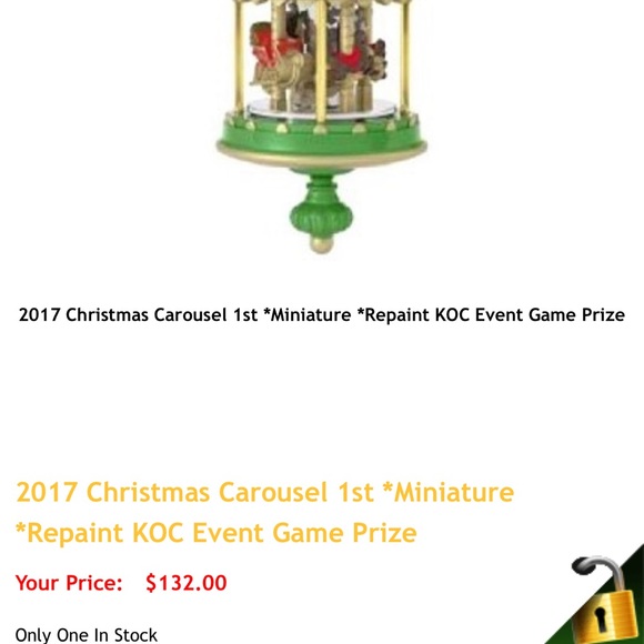 Hallmark Christmas Carousel 2017 Mini - Event Repaint- 1st in Series